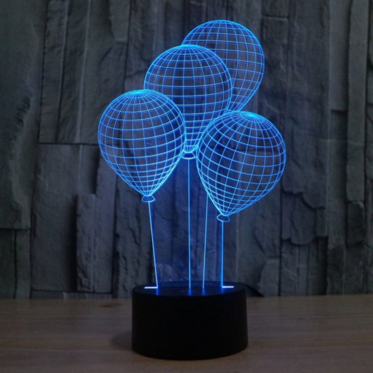 Lampada da scrivania con lampada stereo visiva creativa a 7 colori, luce notturna, Balloon Style