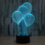Lampada da scrivania con lampada stereo visiva creativa a 7 colori, luce notturna, Balloon Style