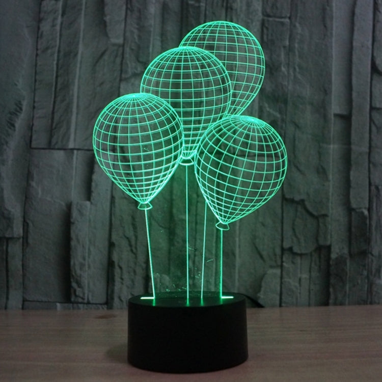 Lampada da scrivania con lampada stereo visiva creativa a 7 colori, luce notturna, Balloon Style