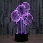 Lampada da scrivania con lampada stereo visiva creativa a 7 colori, luce notturna, Balloon Style