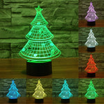 Lampada da scrivania con lampada stereo visiva creativa a 7 colori, luce notturna, Christmas Tree Style