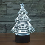 Lampada da scrivania con lampada stereo visiva creativa a 7 colori, luce notturna, Christmas Tree Style
