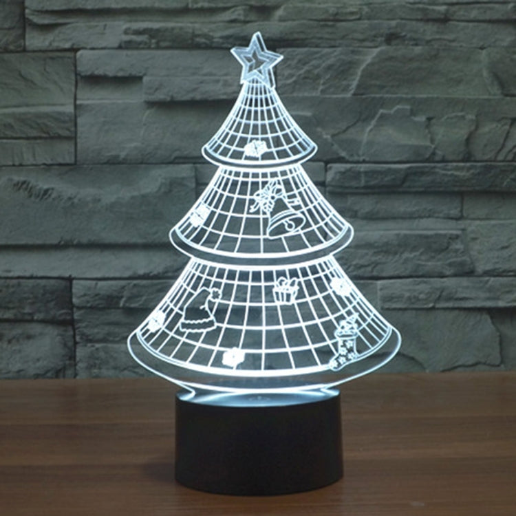 Lampada da scrivania con lampada stereo visiva creativa a 7 colori, luce notturna, Christmas Tree Style