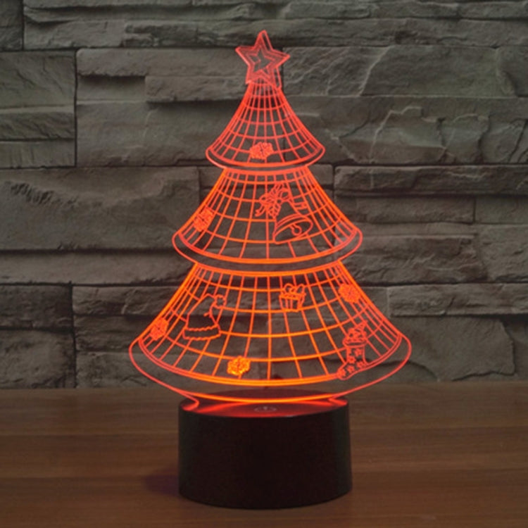 Lampada da scrivania con lampada stereo visiva creativa a 7 colori, luce notturna, Christmas Tree Style
