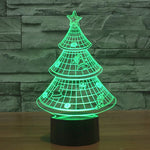 Lampada da scrivania con lampada stereo visiva creativa a 7 colori, luce notturna, Christmas Tree Style