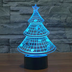 Lampada da scrivania con lampada stereo visiva creativa a 7 colori, luce notturna, Christmas Tree Style