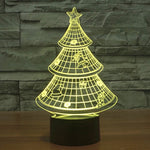 Lampada da scrivania con lampada stereo visiva creativa a 7 colori, luce notturna, Christmas Tree Style