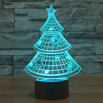 Lampada da scrivania con lampada stereo visiva creativa a 7 colori, luce notturna, Christmas Tree Style