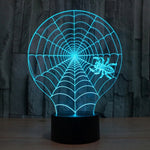 Lampada da scrivania con lampada stereo visiva creativa a 7 colori, luce notturna, Cobweb Style