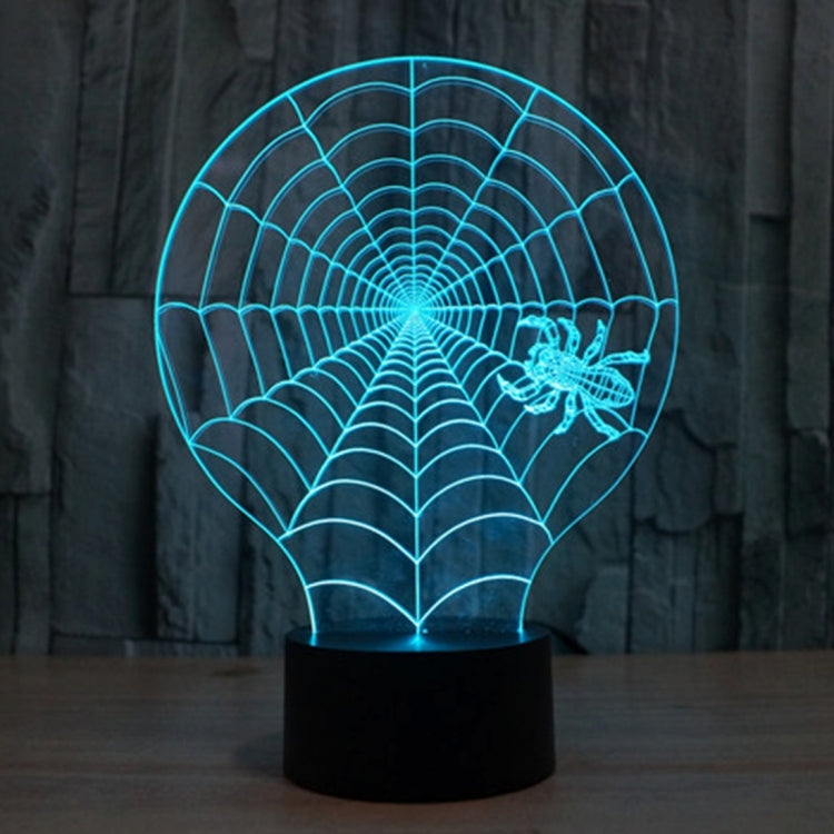 Lampada da scrivania con lampada stereo visiva creativa a 7 colori, luce notturna, Cobweb Style