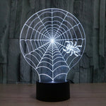 Lampada da scrivania con lampada stereo visiva creativa a 7 colori, luce notturna, Cobweb Style