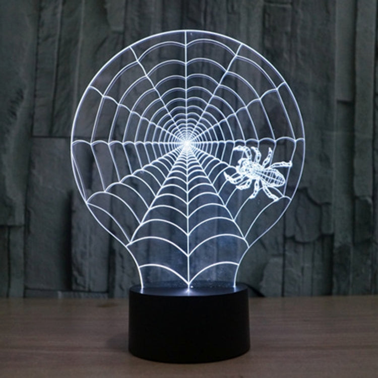 Lampada da scrivania con lampada stereo visiva creativa a 7 colori, luce notturna, Cobweb Style