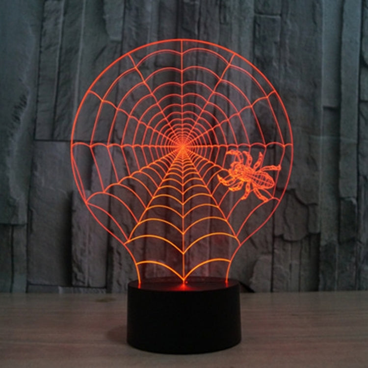Lampada da scrivania con lampada stereo visiva creativa a 7 colori, luce notturna, Cobweb Style