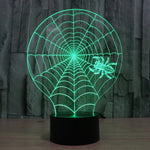 Lampada da scrivania con lampada stereo visiva creativa a 7 colori, luce notturna, Cobweb Style