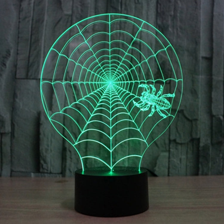 Lampada da scrivania con lampada stereo visiva creativa a 7 colori, luce notturna, Cobweb Style