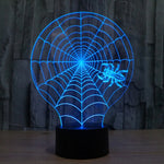 Lampada da scrivania con lampada stereo visiva creativa a 7 colori, luce notturna, Cobweb Style