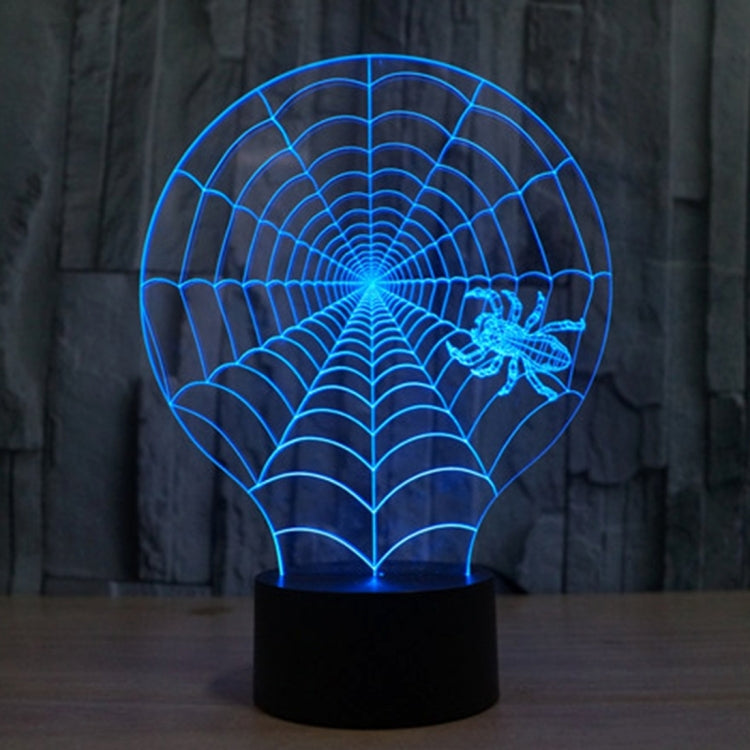 Lampada da scrivania con lampada stereo visiva creativa a 7 colori, luce notturna, Cobweb Style