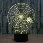 Lampada da scrivania con lampada stereo visiva creativa a 7 colori, luce notturna, Cobweb Style