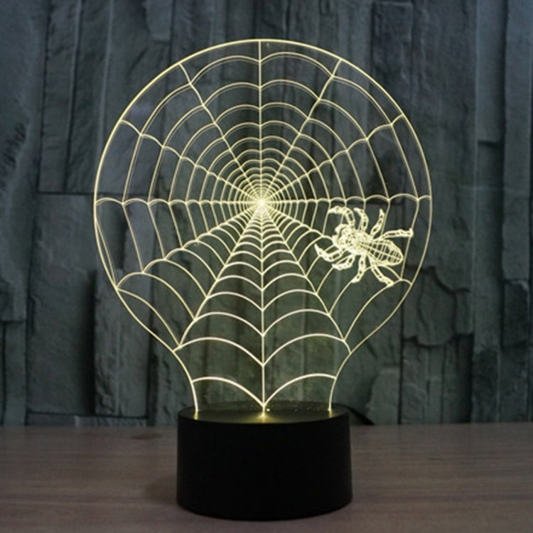 Lampada da scrivania con lampada stereo visiva creativa a 7 colori, luce notturna, Cobweb Style