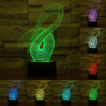 Lampada da scrivania con lampada stereo visiva creativa a 7 colori, luce notturna, 2869 Abstract Style