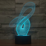 Lampada da scrivania con lampada stereo visiva creativa a 7 colori, luce notturna, 2869 Abstract Style