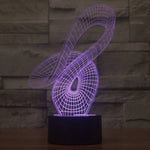 Lampada da scrivania con lampada stereo visiva creativa a 7 colori, luce notturna, 2869 Abstract Style