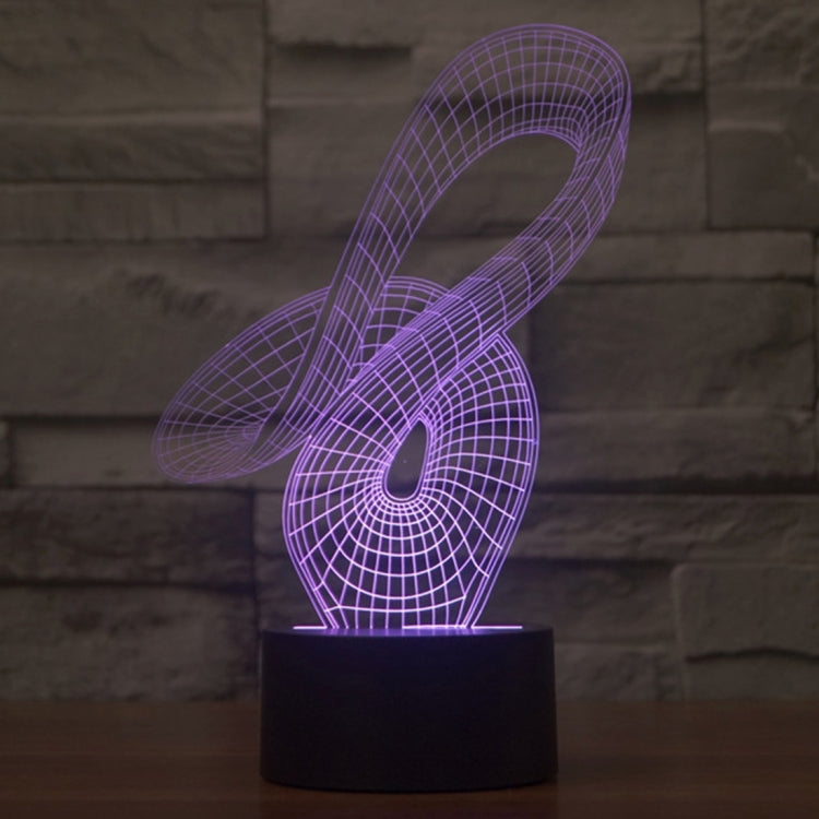 Lampada da scrivania con lampada stereo visiva creativa a 7 colori, luce notturna, 2869 Abstract Style
