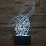 Lampada da scrivania con lampada stereo visiva creativa a 7 colori, luce notturna, 2869 Abstract Style
