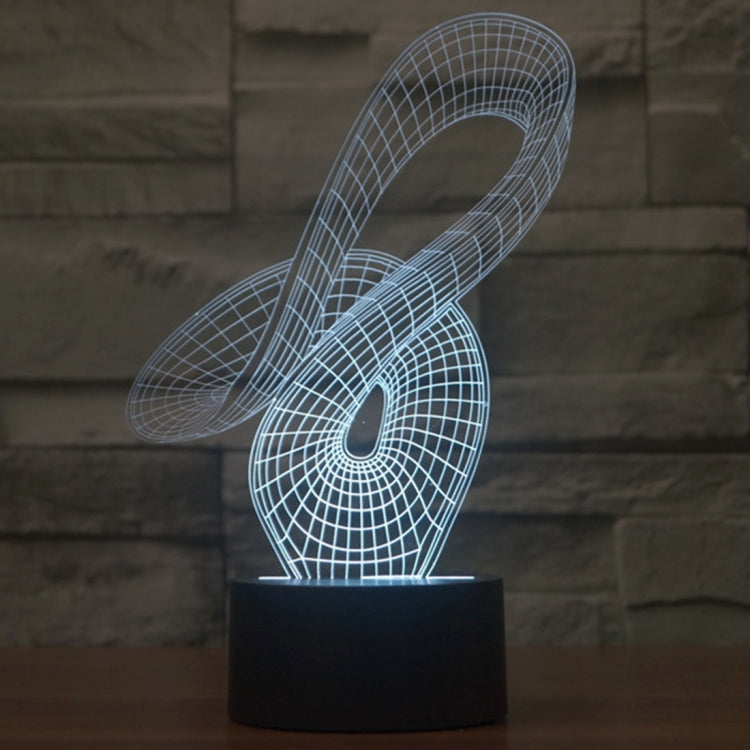 Lampada da scrivania con lampada stereo visiva creativa a 7 colori, luce notturna, 2869 Abstract Style