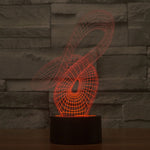 Lampada da scrivania con lampada stereo visiva creativa a 7 colori, luce notturna, 2869 Abstract Style