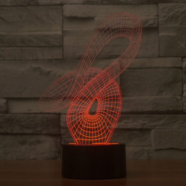 Lampada da scrivania con lampada stereo visiva creativa a 7 colori, luce notturna, 2869 Abstract Style