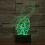 Lampada da scrivania con lampada stereo visiva creativa a 7 colori, luce notturna, 2869 Abstract Style