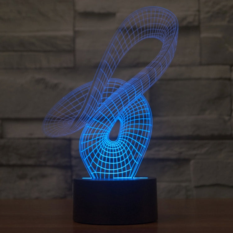 Lampada da scrivania con lampada stereo visiva creativa a 7 colori, luce notturna, 2869 Abstract Style