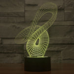 Lampada da scrivania con lampada stereo visiva creativa a 7 colori, luce notturna, 2869 Abstract Style