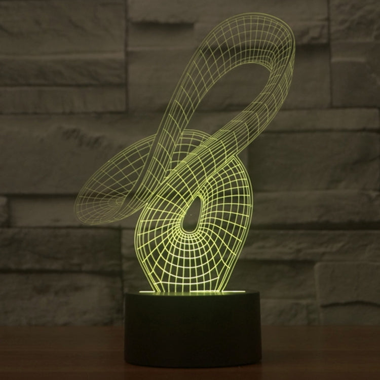 Lampada da scrivania con lampada stereo visiva creativa a 7 colori, luce notturna, 2869 Abstract Style