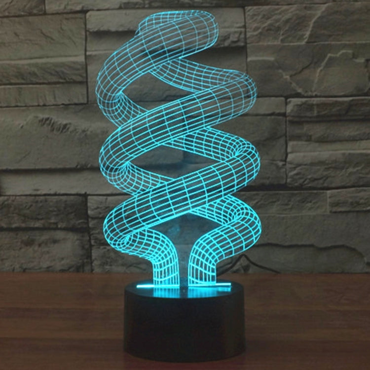 Lampada da scrivania con lampada stereo visiva creativa a 7 colori, luce notturna, Spiral Style