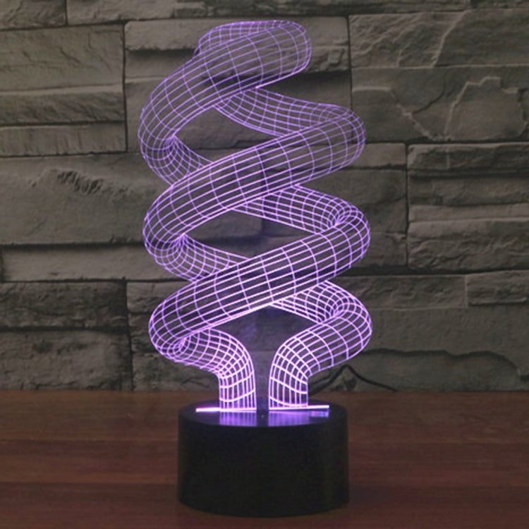 Lampada da scrivania con lampada stereo visiva creativa a 7 colori, luce notturna, Spiral Style