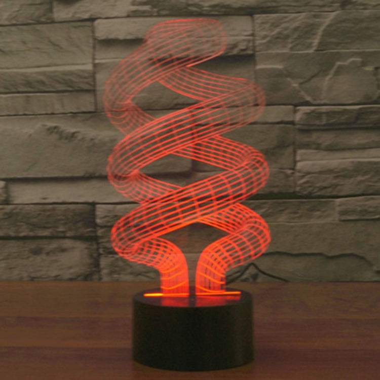 Lampada da scrivania con lampada stereo visiva creativa a 7 colori, luce notturna, Spiral Style