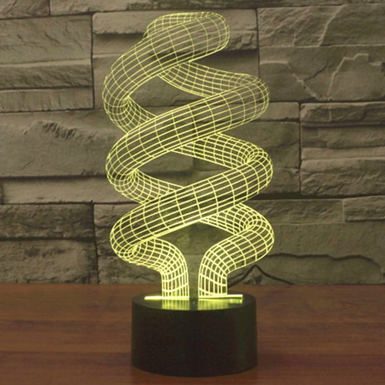 Lampada da scrivania con lampada stereo visiva creativa a 7 colori, luce notturna, Spiral Style