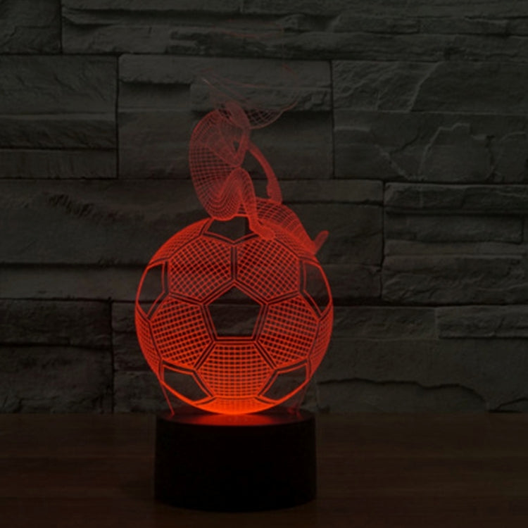 Luce notturna creativa per lampada stereo visiva con scolorimento a 7 colori, Thinking Football Style