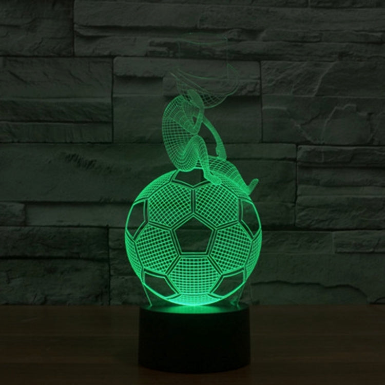 Luce notturna creativa per lampada stereo visiva con scolorimento a 7 colori, Thinking Football Style
