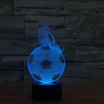 Luce notturna creativa per lampada stereo visiva con scolorimento a 7 colori, Thinking Football Style