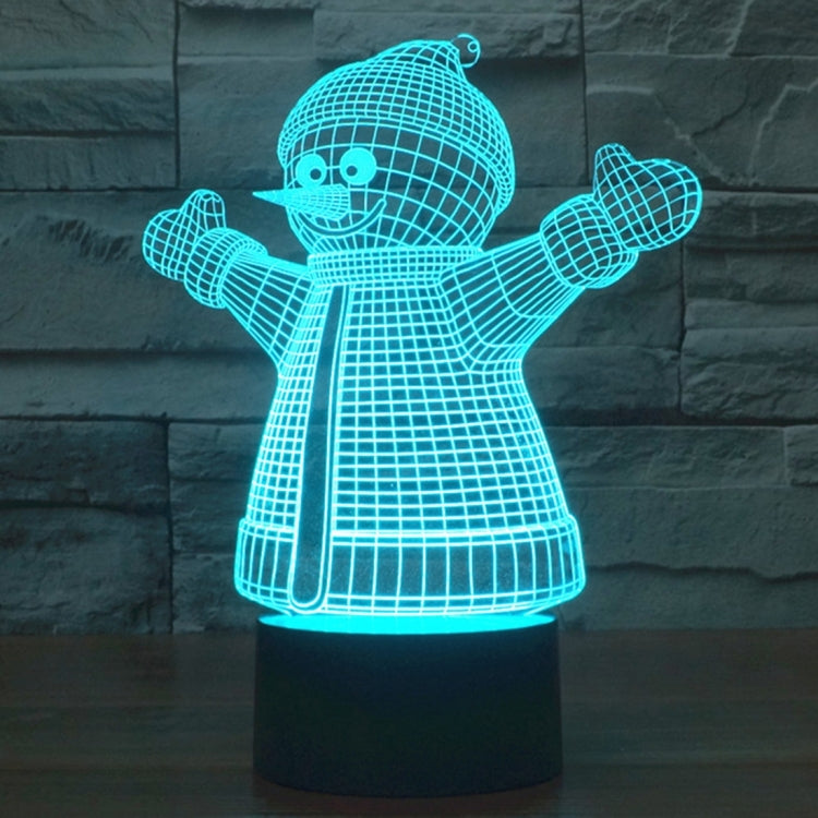 Lampada da scrivania con lampada stereo visiva creativa a 7 colori, luce notturna, 2923 Snowman Style
