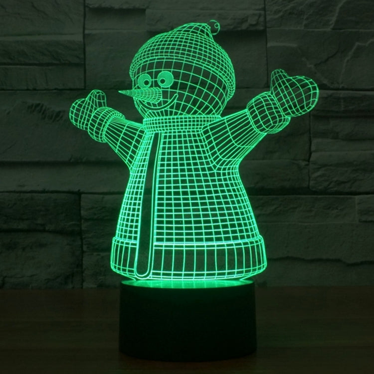 Lampada da scrivania con lampada stereo visiva creativa a 7 colori, luce notturna, 2923 Snowman Style