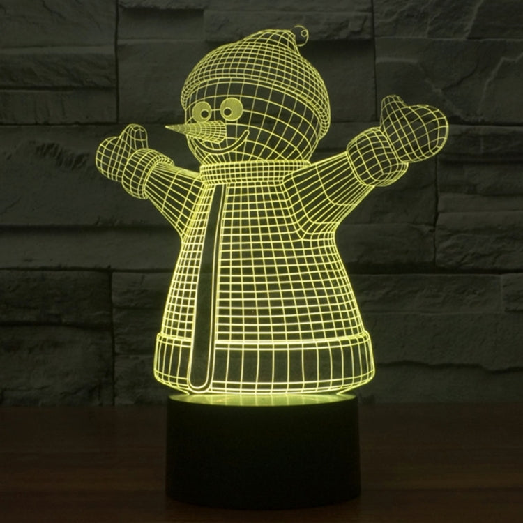 Lampada da scrivania con lampada stereo visiva creativa a 7 colori, luce notturna, 2923 Snowman Style