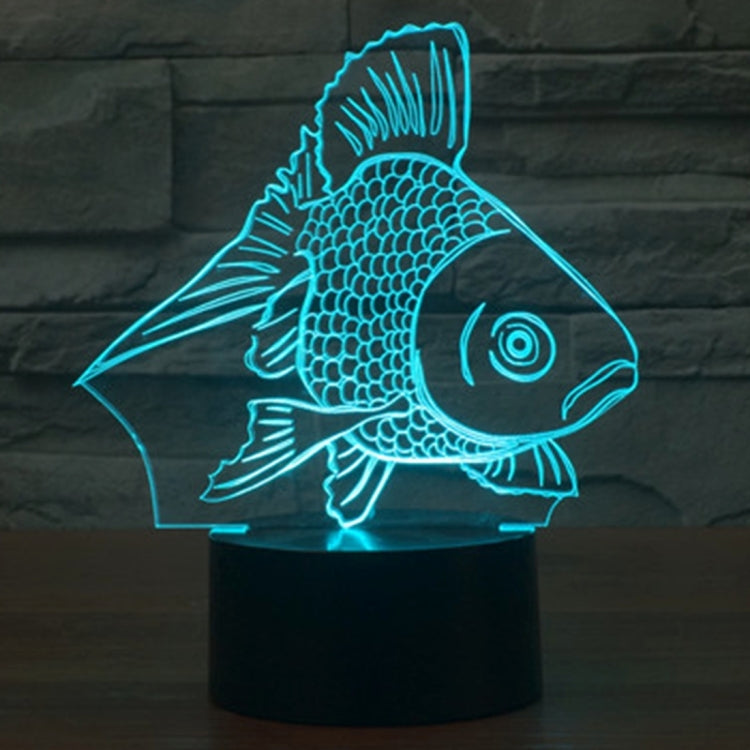 Lampada da scrivania con lampada stereo visiva creativa a 7 colori, luce notturna, Goldfish Style