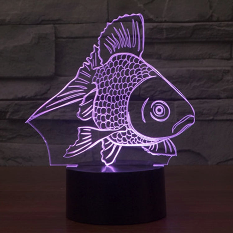 Lampada da scrivania con lampada stereo visiva creativa a 7 colori, luce notturna, Goldfish Style