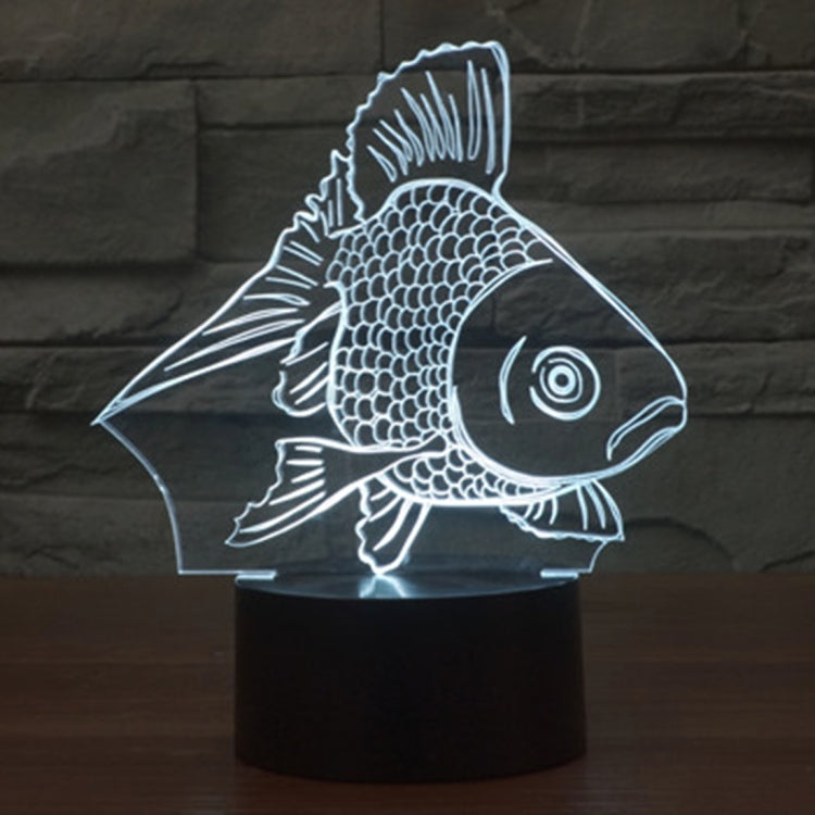 Lampada da scrivania con lampada stereo visiva creativa a 7 colori, luce notturna, Goldfish Style