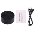 Lampada da scrivania con lampada stereo visiva creativa a 7 colori, luce notturna, Goldfish Style