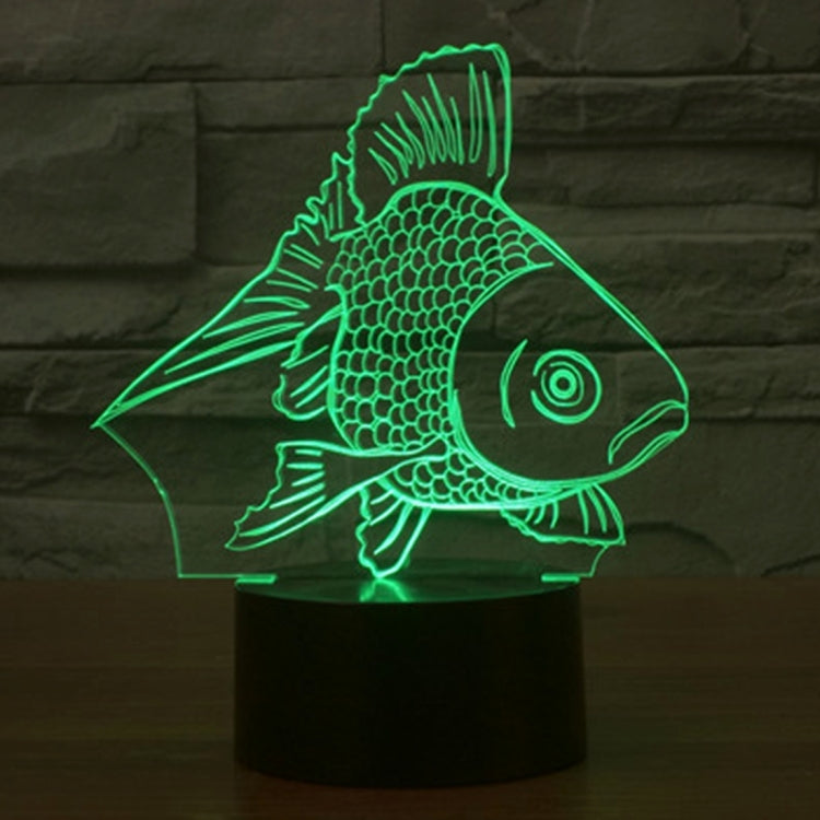 Lampada da scrivania con lampada stereo visiva creativa a 7 colori, luce notturna, Goldfish Style